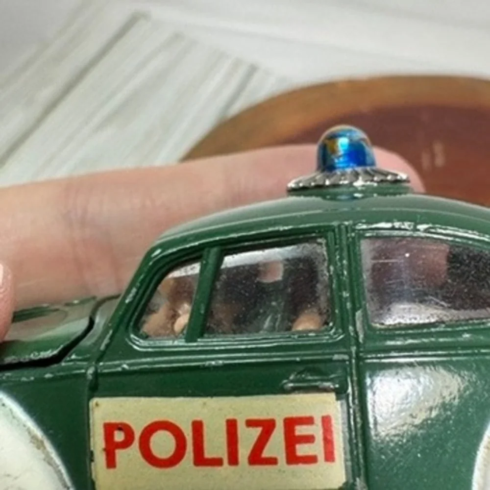 Vintage Corgi Toys Volkswagen 1200 Saloon Polizei Police Car Green White Diecast